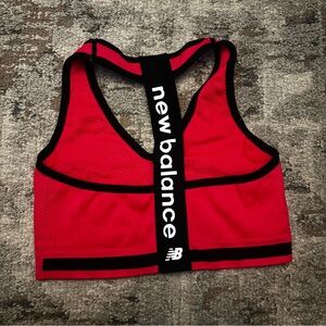 New Balance Vibrant Red and Black Bra